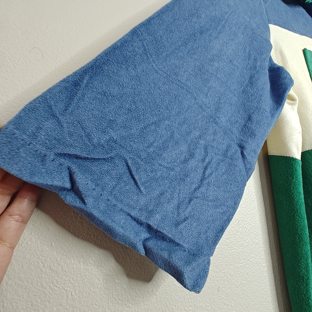 Colorblock Hooded Robe Lounge master - Picture 5 of 16